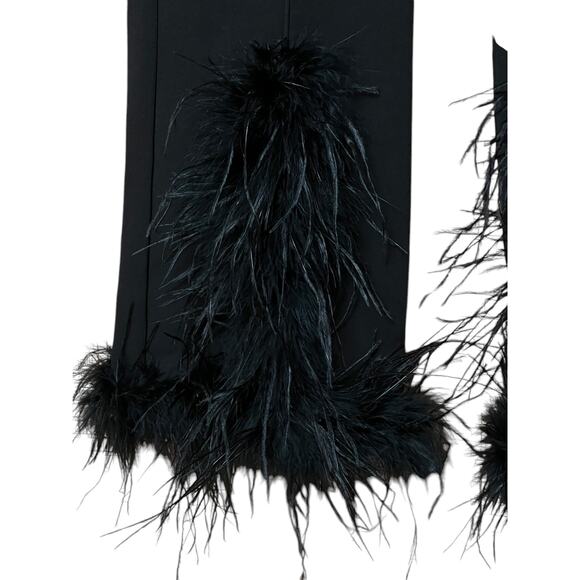 NEW Heiress Beverly Hills Feather High Waisted Pant S Crepe Fabric Stretchy - Picture 6 of 9